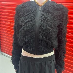 BCBGMaxAzria Black Teddy Jacket